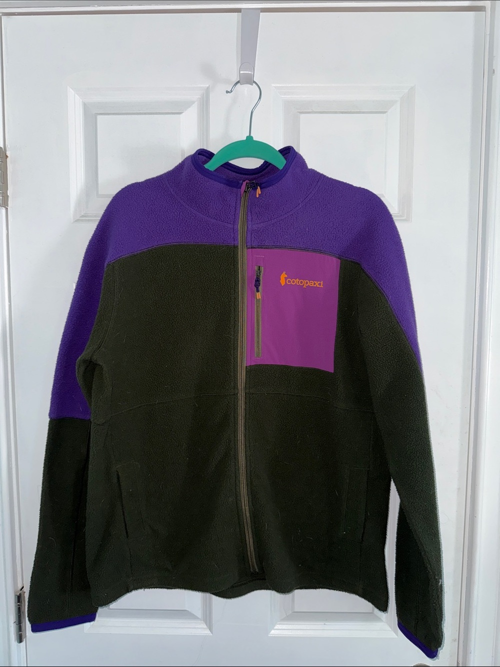 cotopaxi Purple and Olive Full-Zip Fleece Jacket